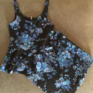 Express Peplum Top and Skirt Set EUC ✅